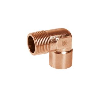 Codo 90° de cobre, rosca exterior 3/4', FOSET