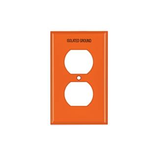 Placa para contacto dúplex tierra aislada, línea estándar
