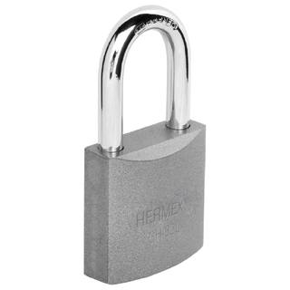 Candado de hierro 32 mm, gancho largo en caja, HERMEX