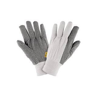 Guantes de algodón con puntos PVC en palma, unitalla, PRETUL